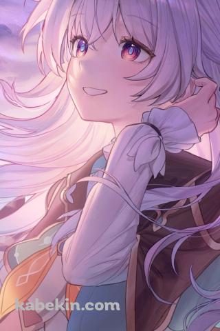 流れ星を眺める可愛いホタル / 崩壊:スターレイルのAndroidの壁紙(320px x 480px) スマホ用