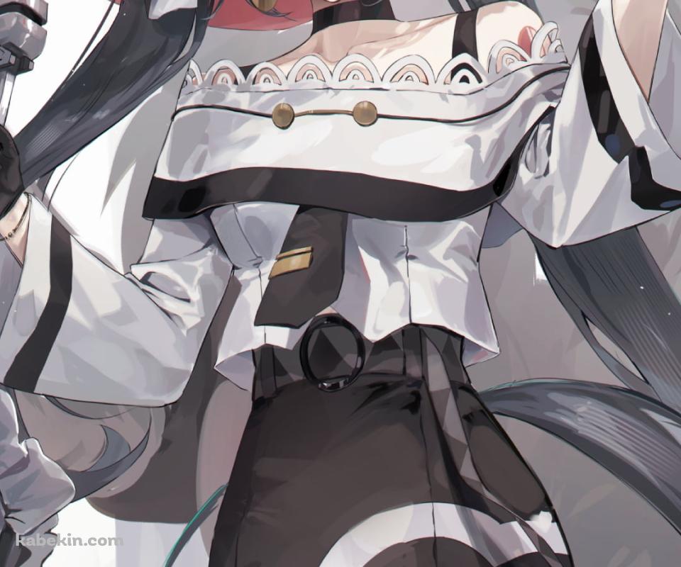 マイクスタンドを持つあくミク / 初音ミク / ボーカロイドのAndroidの壁紙(960px x 800px) スマホ用
