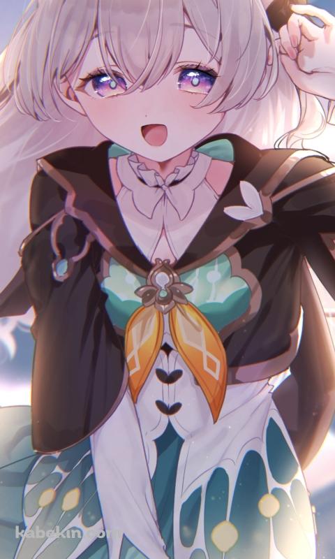 髪飾りに手をあてるホタル / 崩壊:スターレイルのAndroidの壁紙(480px x 800px) スマホ用