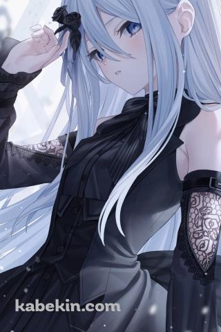黒いドレスを着た綺麗な宵崎奏 / プロジェクトセカイのAndroidの壁紙(320px x 480px) スマホ用