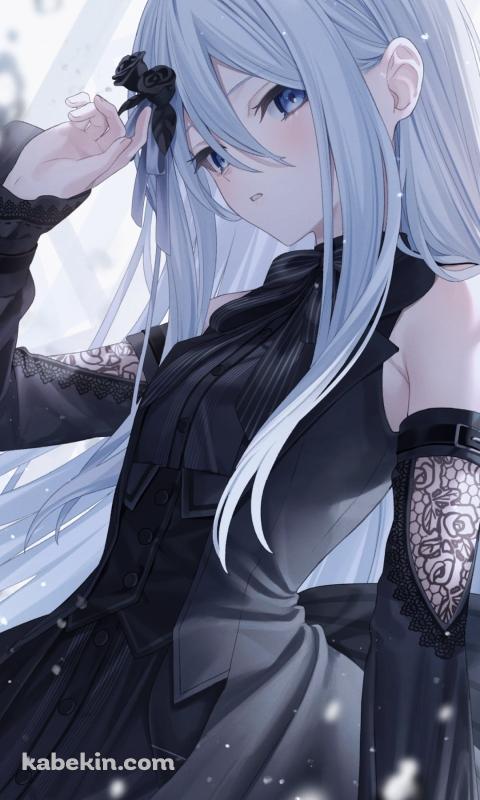 黒いドレスを着た綺麗な宵崎奏 / プロジェクトセカイのAndroidの壁紙(480px x 800px) スマホ用
