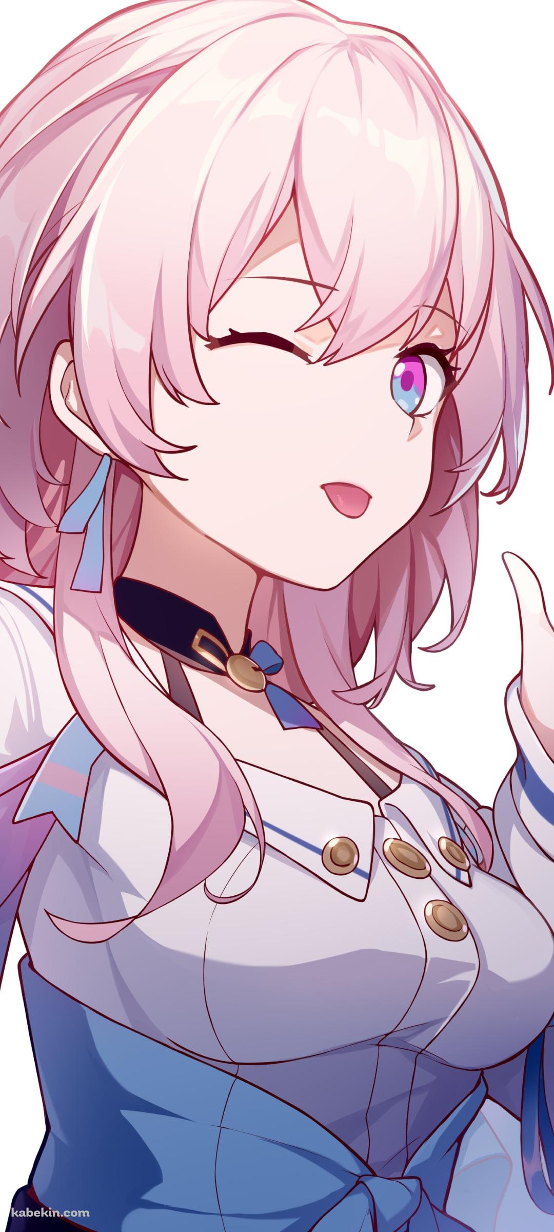 舌を出す三月七 / 崩壊:スターレイルのAndroidの壁紙(1080px x 2400px) スマホ用