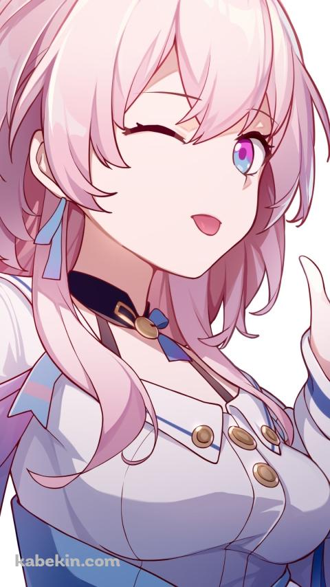 舌を出す三月七 / 崩壊:スターレイルのAndroidの壁紙(480px x 854px) スマホ用