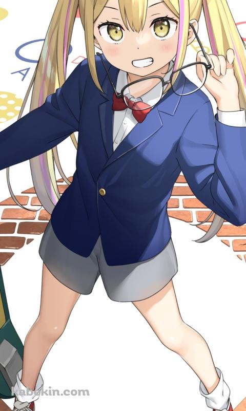 眼鏡とスケボーを持つサラ・ダ・オディン / 江戸川コナン / 名探偵コナンのAndroidの壁紙(480px x 800px) スマホ用