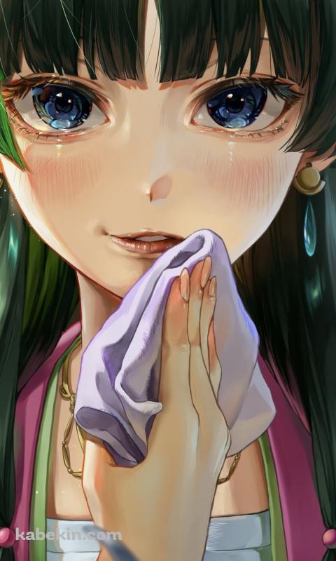 口元を拭う猫猫 / 薬屋のひとりごとのAndroidの壁紙(480px x 800px) スマホ用