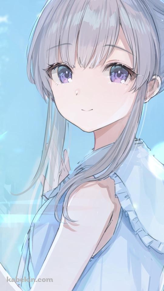 水族館でマンタを見る幽谷霧子 / アイドルマスターシャイニーカラーズのAndroidの壁紙(540px x 960px) スマホ用