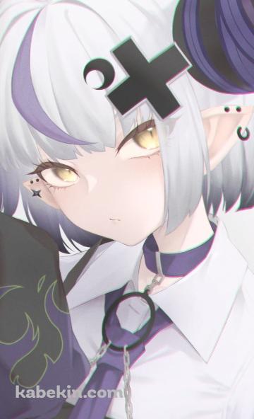 萌え袖をしながらこちらを見つめる可愛いラプラス・ダークネス / ホロライブ / バーチャルYouTuber / VtuberのAndroidの壁紙(360px x 592px) スマホ用