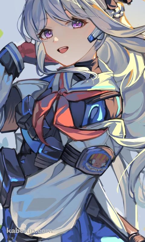 百合の花と月雪ミヤコ / ブルーアーカイブのAndroidの壁紙(480px x 800px) スマホ用