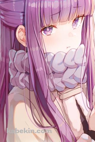 こちらを見てる可愛いフェルン / 葬送のフリーレンのAndroidの壁紙(320px x 480px) スマホ用