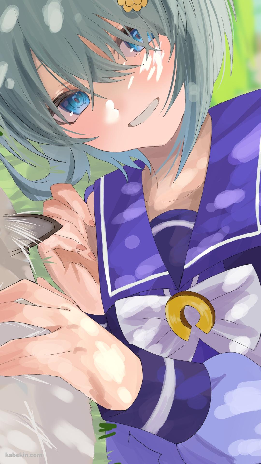 はにかむセーラー服を着たセイウンスカイ / ウマ娘プリティーダービーのAndroidの壁紙(1080px x 1920px) スマホ用