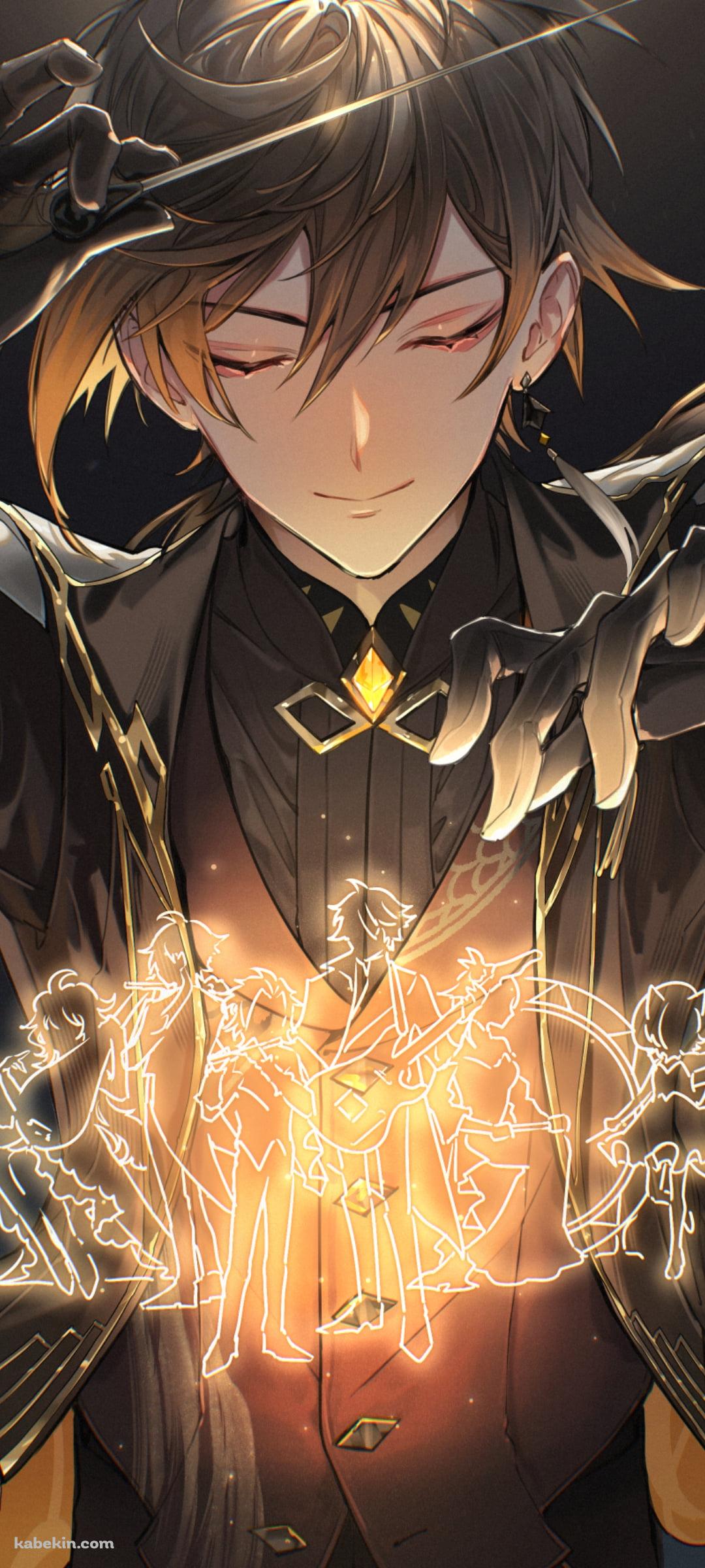 タクトを振る鍾離 / 指揮棒 / 原神のAndroidの壁紙(1080px x 2400px) スマホ用