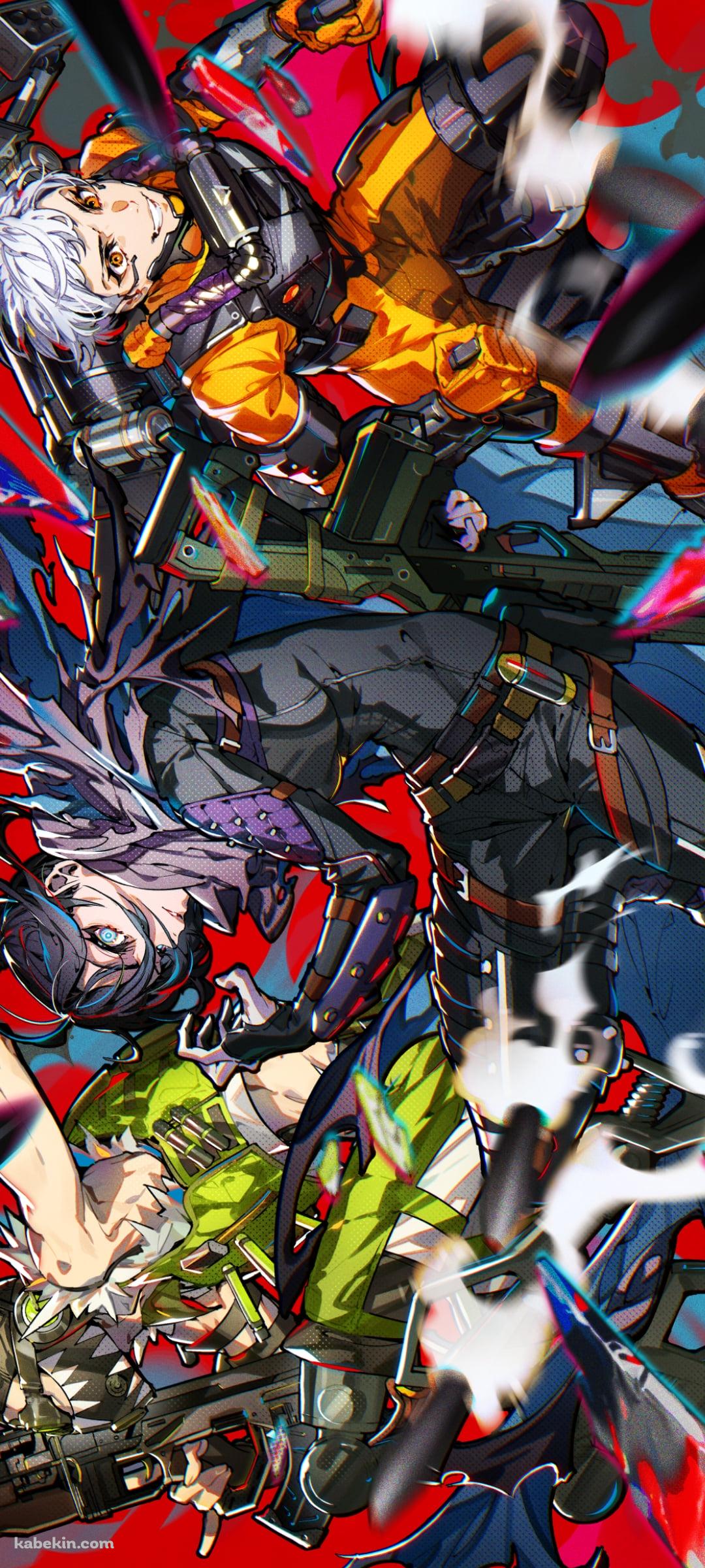 ポップなAPEX LEGENDSのイラスト / レイス / ヴァルキリー / オクタンのAndroidの壁紙(1080px x 2400px) スマホ用