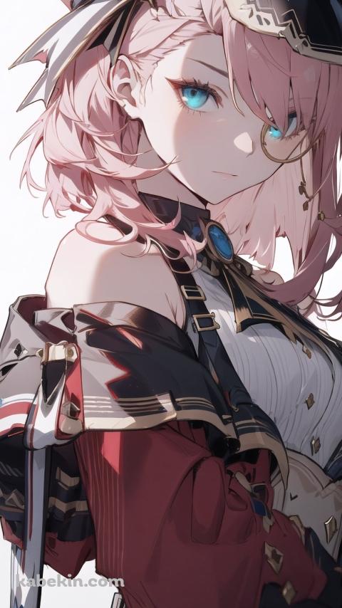 青い瞳でこちらを見つめるシャルロット / 原神のAndroidの壁紙(480px x 854px) スマホ用