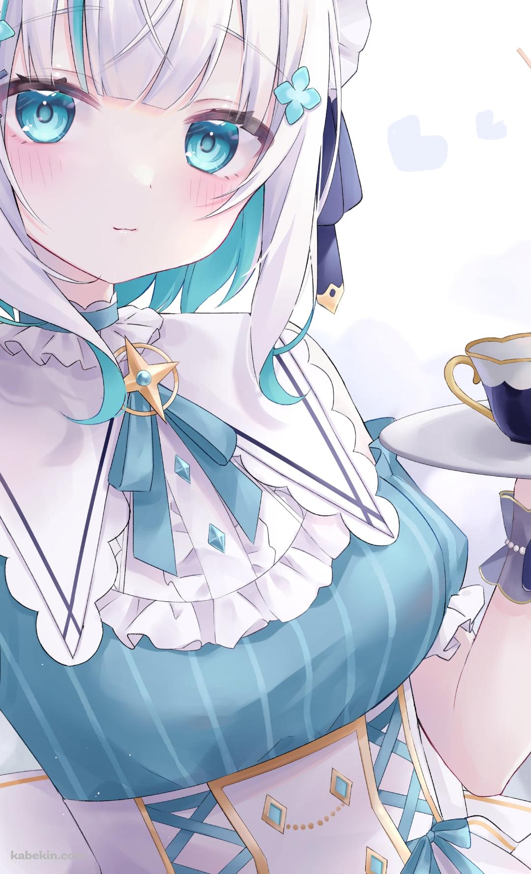 パフェを運ぶメイド姿のアルス・アルマル / 可愛い / にじさんじ / バーチャルYouTuber / VtuberのAndroidの壁紙(1080px x 1776px) スマホ用
