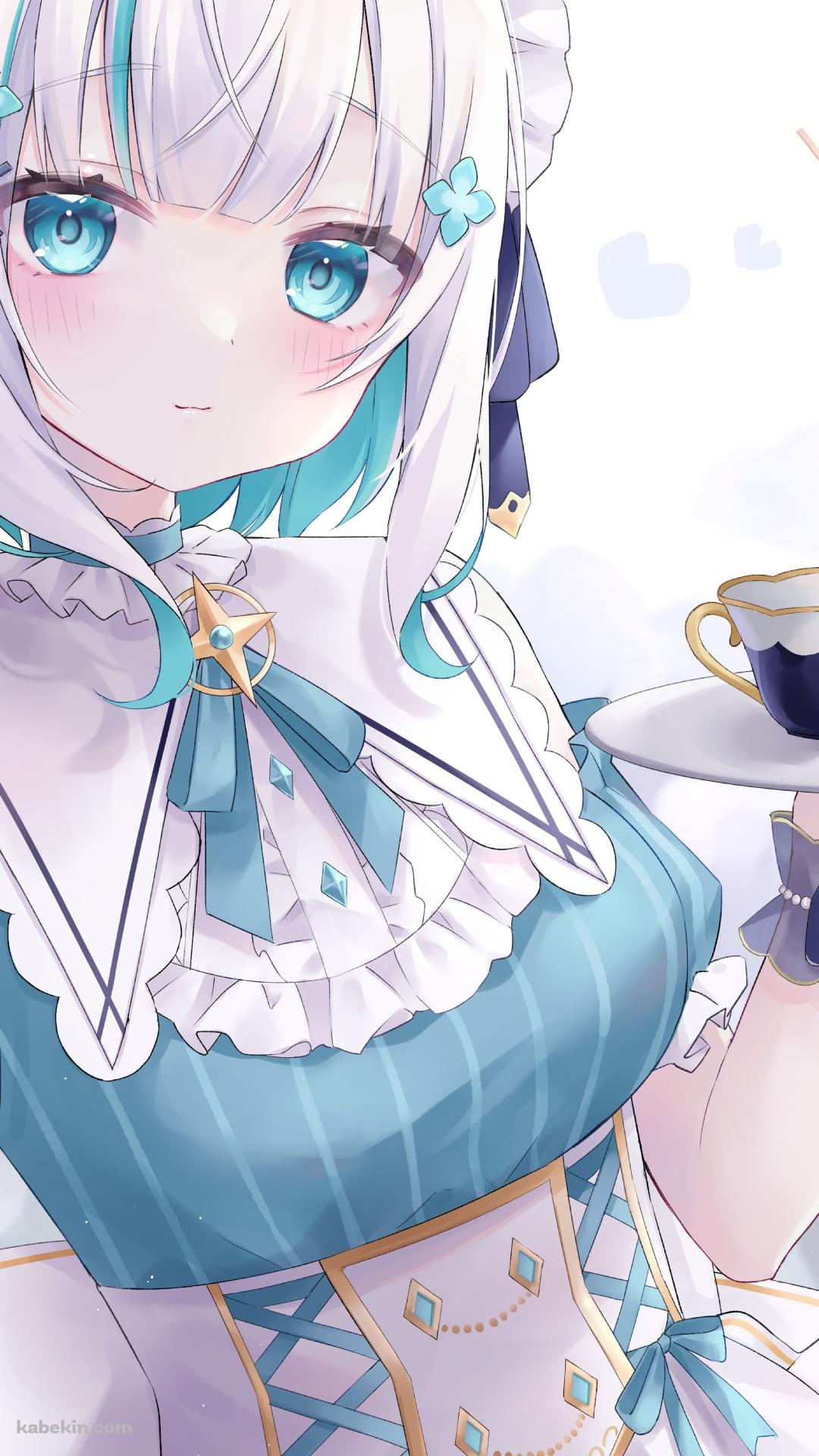 パフェを運ぶメイド姿のアルス・アルマル / 可愛い / にじさんじ / バーチャルYouTuber / VtuberのAndroidの壁紙(1080px x 1920px) スマホ用
