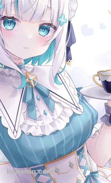 パフェを運ぶメイド姿のアルス・アルマル / 可愛い / にじさんじ / バーチャルYouTuber / VtuberのAndroidの壁紙(360px x 592px) スマホ用