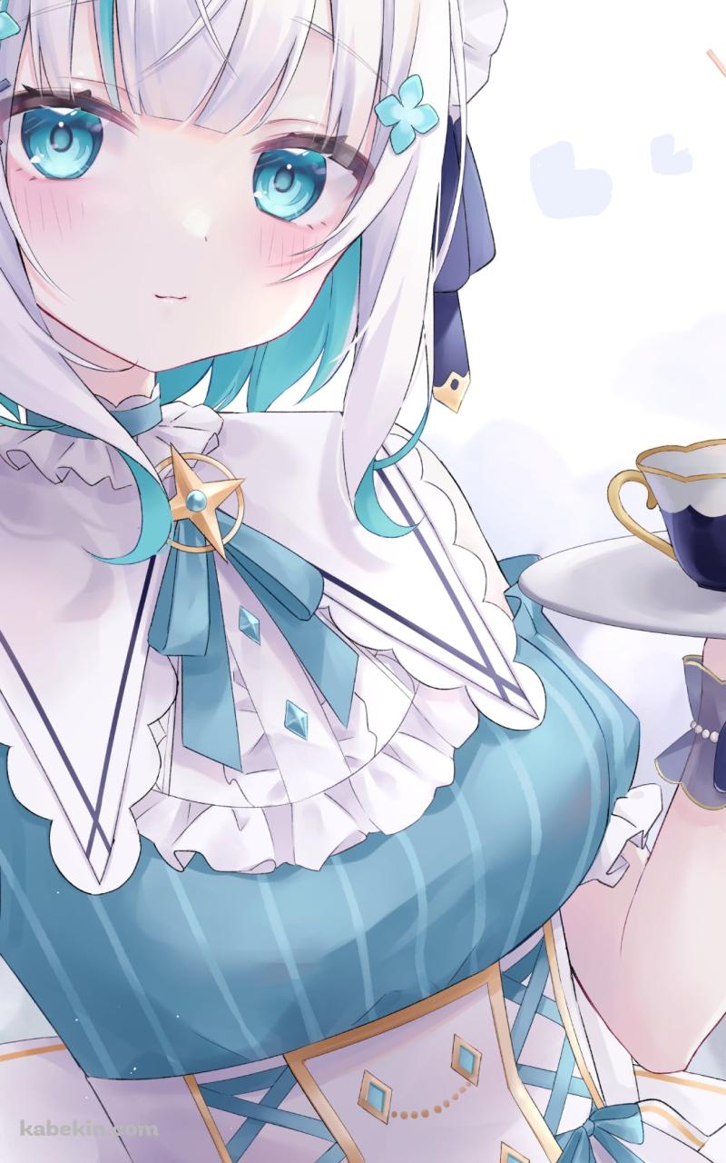 パフェを運ぶメイド姿のアルス・アルマル / 可愛い / にじさんじ / バーチャルYouTuber / VtuberのAndroidの壁紙(800px x 1280px) スマホ用