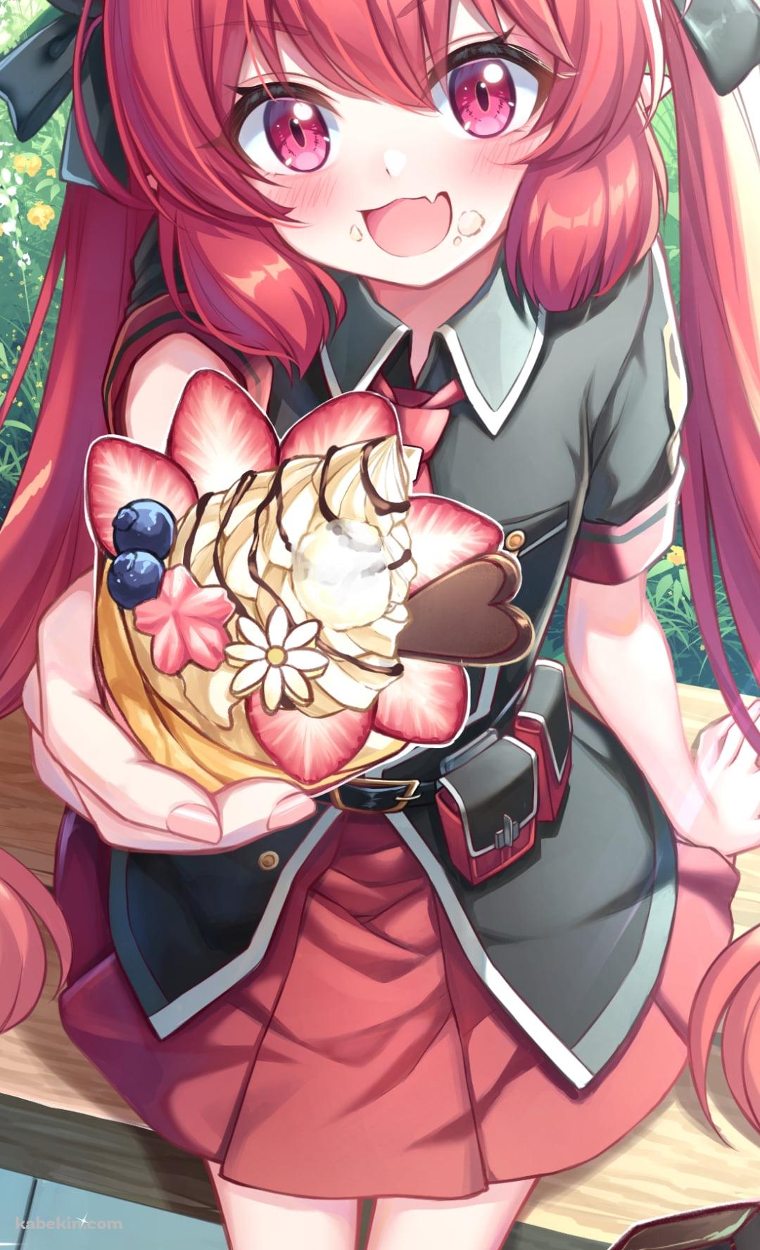 クレープを差し出す赤司ジュンコ / ブルーアーカイブのAndroidの壁紙(1080px x 1776px) スマホ用