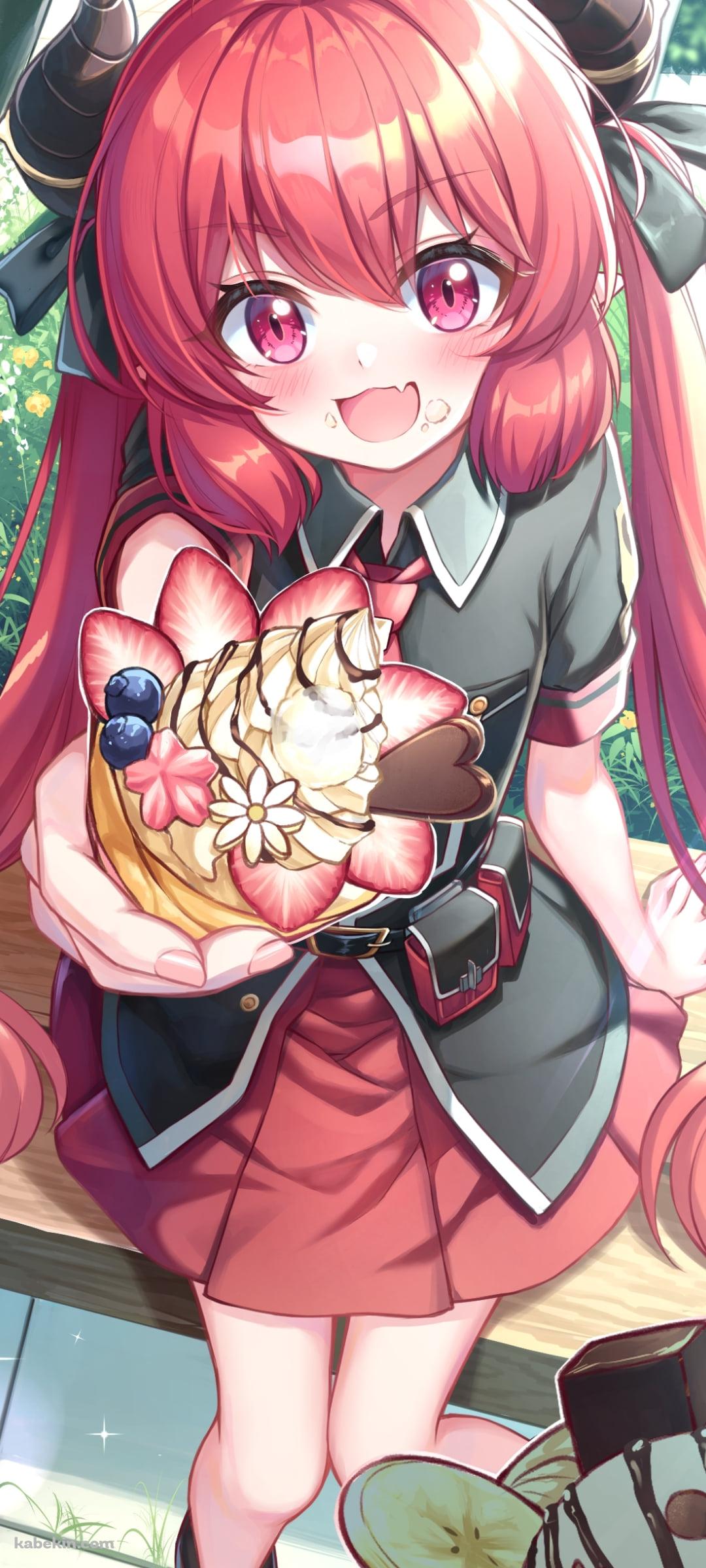 クレープを差し出す赤司ジュンコ / ブルーアーカイブのAndroidの壁紙(1080px x 2400px) スマホ用