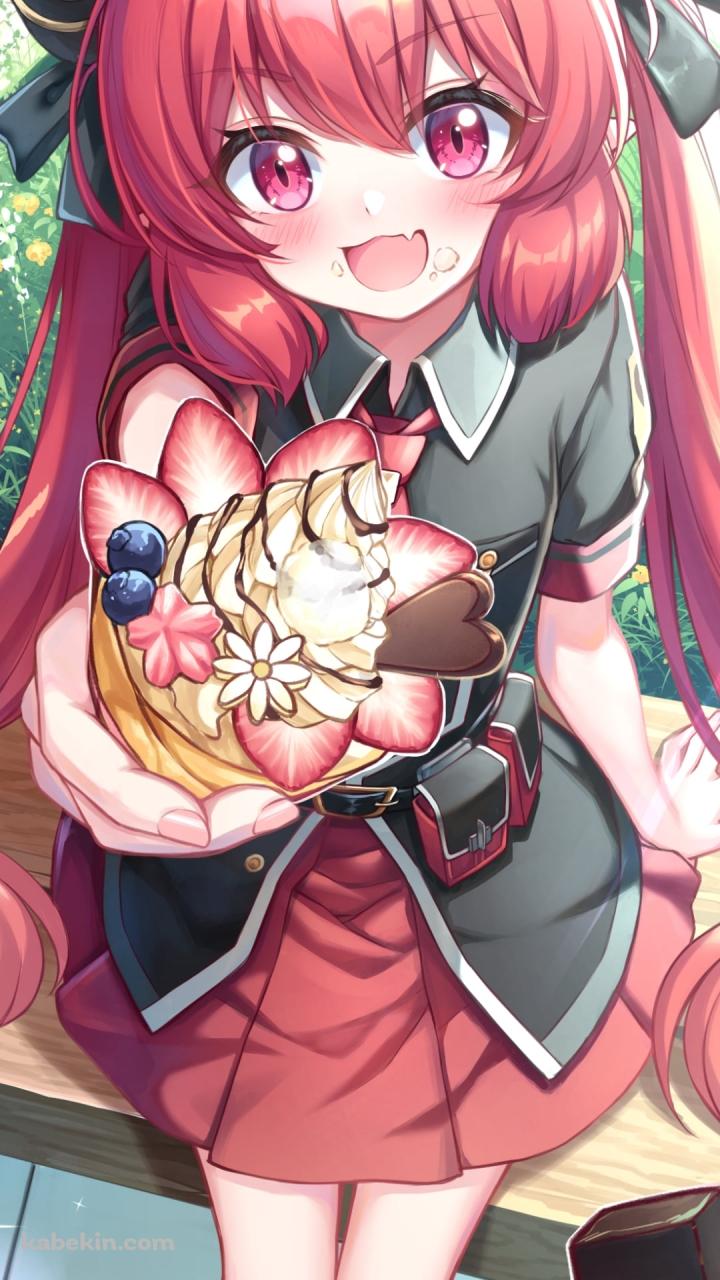 クレープを差し出す赤司ジュンコ / ブルーアーカイブのAndroidの壁紙(720px x 1280px) スマホ用