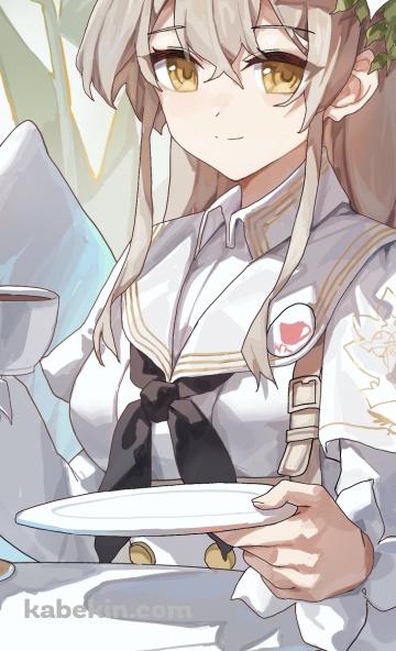 お茶をする桐藤ナギサ / ティータイム / ブルアカのAndroidの壁紙(360px x 592px) スマホ用