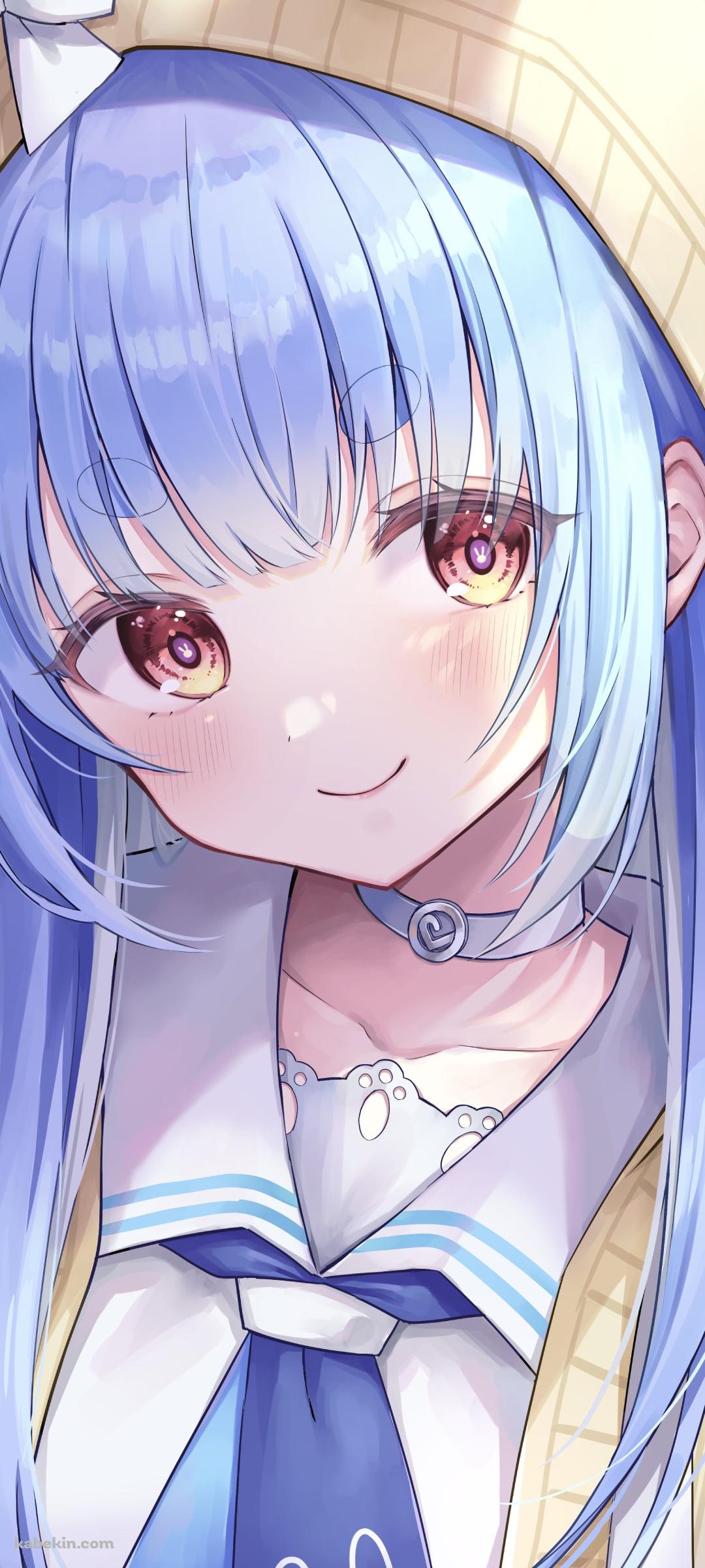 フードをかぶった可愛い兎田ぺこら / ホロライブ / バーチャルYouTuber / VtuberのAndroidの壁紙(1080px x 2400px) スマホ用