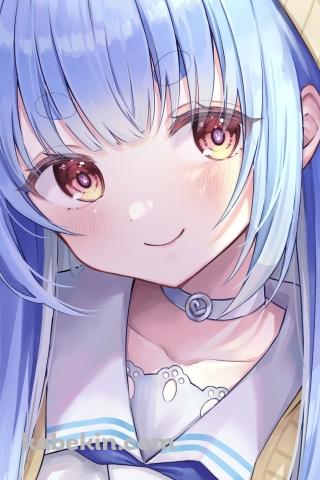 フードをかぶった可愛い兎田ぺこら / ホロライブ / バーチャルYouTuber / VtuberのAndroidの壁紙(320px x 480px) スマホ用