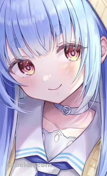 フードをかぶった可愛い兎田ぺこら / ホロライブ / バーチャルYouTuber / VtuberのAndroidの壁紙(360px x 592px) スマホ用