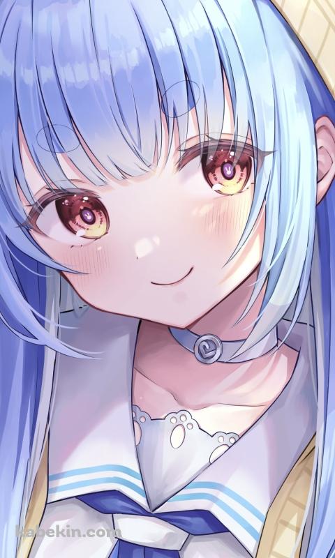 フードをかぶった可愛い兎田ぺこら / ホロライブ / バーチャルYouTuber / VtuberのAndroidの壁紙(480px x 800px) スマホ用