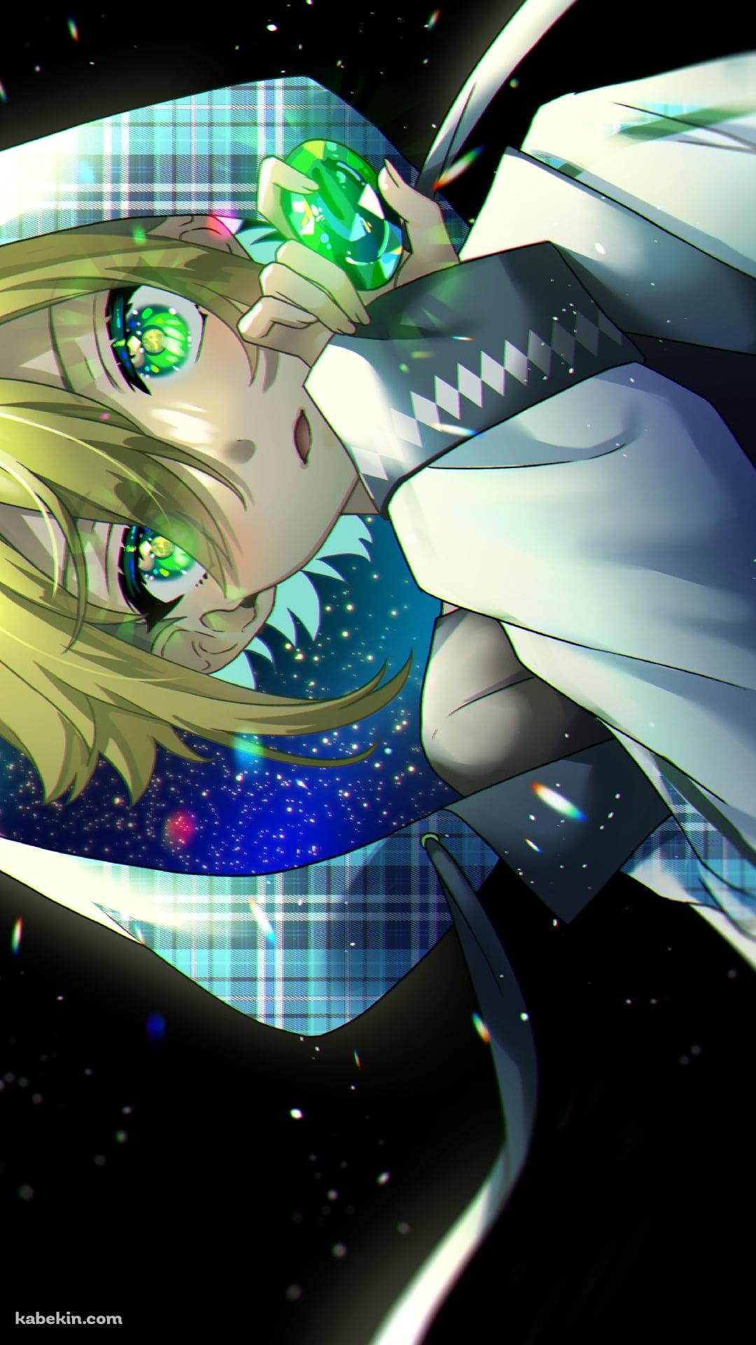 緑色の宝石を持つ卯月コウ / にじさんじ / バーチャルYouTuber / VtuberのAndroidの壁紙(1080px x 1920px) スマホ用