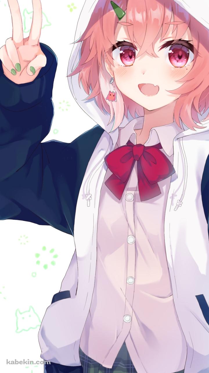 ピースをする笹木咲 / にじさんじ / バーチャルYouTuber / VtuberのAndroidの壁紙(720px x 1280px) スマホ用