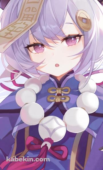お札がついた可愛い七七 / 原神のAndroidの壁紙(360px x 592px) スマホ用