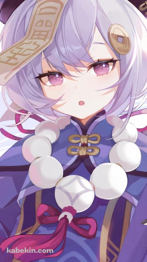お札がついた可愛い七七 / 原神のAndroidの壁紙(480px x 854px) スマホ用