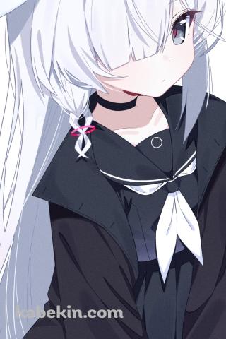 黒いセーラー服を着たプラナ / ブルーアーカイブのAndroidの壁紙(320px x 480px) スマホ用