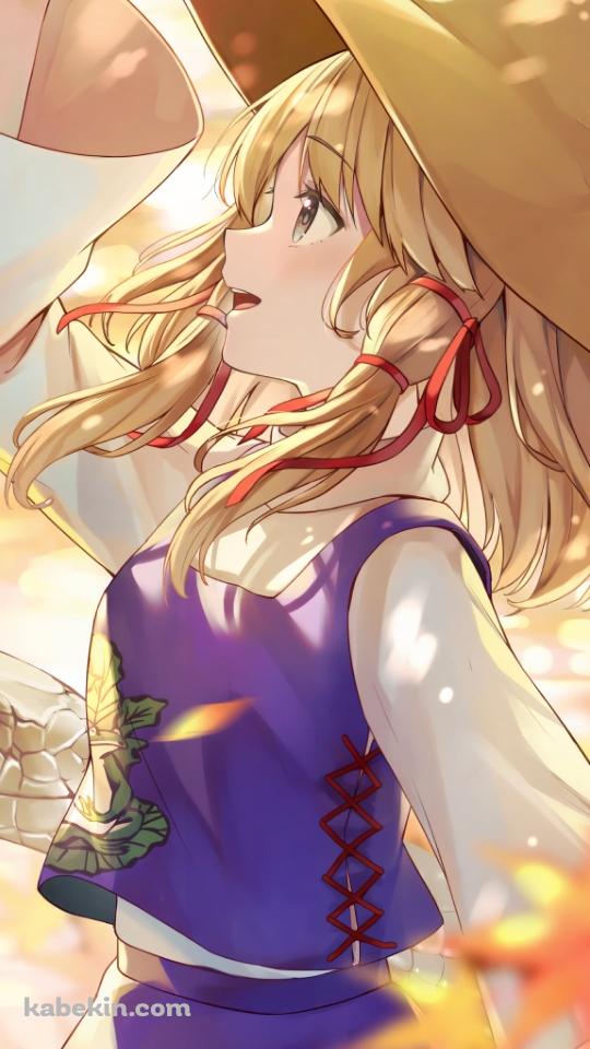 白蛇と紅葉と洩矢諏訪子 / 東方のAndroidの壁紙(540px x 960px) スマホ用
