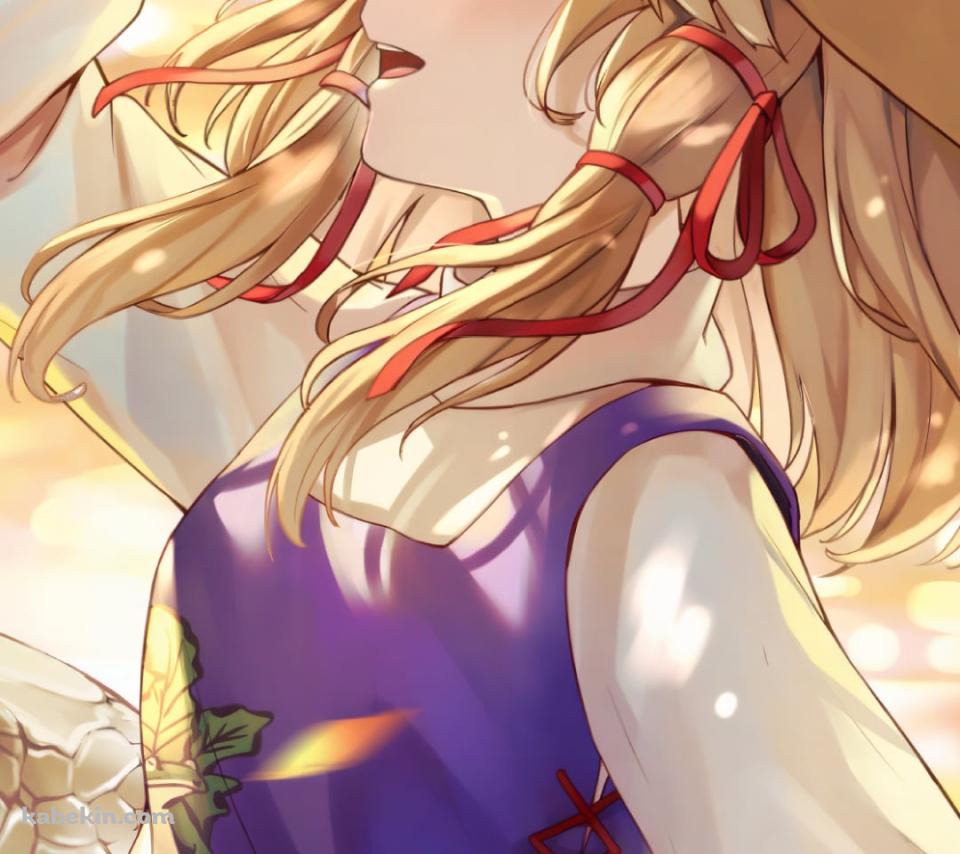 白蛇と紅葉と洩矢諏訪子 / 東方のAndroidの壁紙(960px x 854px) スマホ用