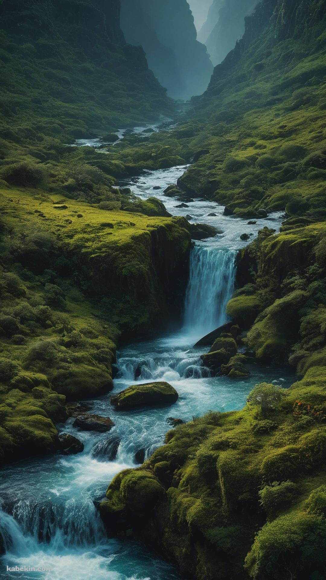 渓谷と渓流 / 大自然 / 絶景のAndroidの壁紙(1080px x 1920px) スマホ用