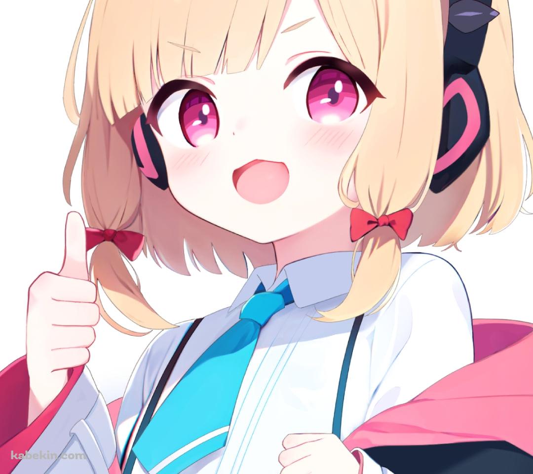 笑顔で拳を握る才羽モモイ / ブルーアーカイブのAndroidの壁紙(1080px x 960px) スマホ用