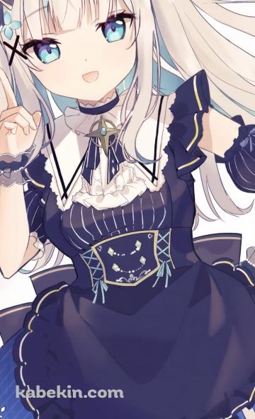 濃い青のドレスを着たアルス・アルマル / にじさんじ / バーチャルYouTbuer / VtuberのAndroidの壁紙(360px x 592px) スマホ用