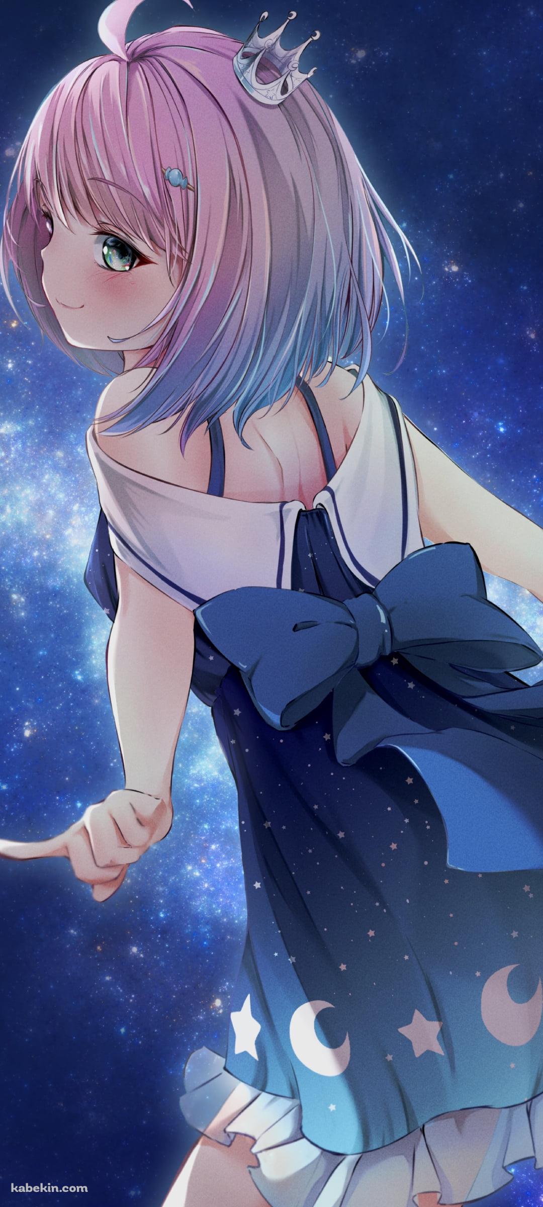 銀河と姫森ルーナ / バーチャルYouTuber / Vtuber / ホロライブのAndroidの壁紙(1080px x 2400px) スマホ用