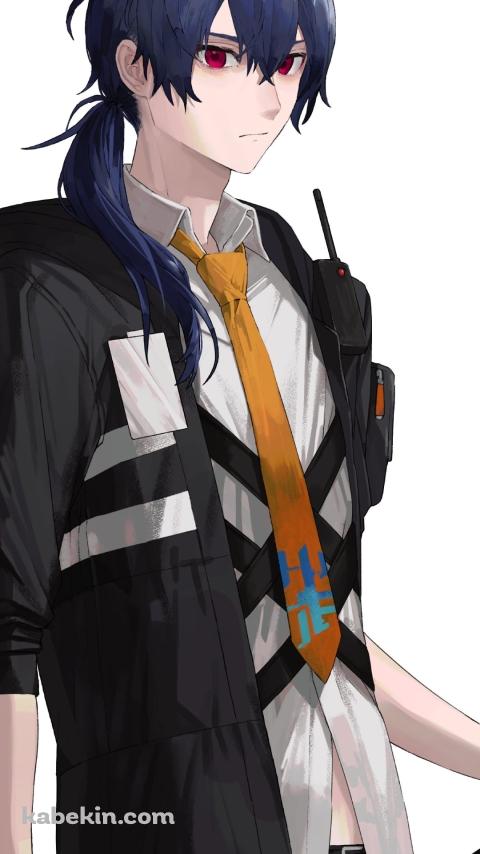 赤い瞳でこちらを見つめるチェン / アークナイツのAndroidの壁紙(480px x 854px) スマホ用