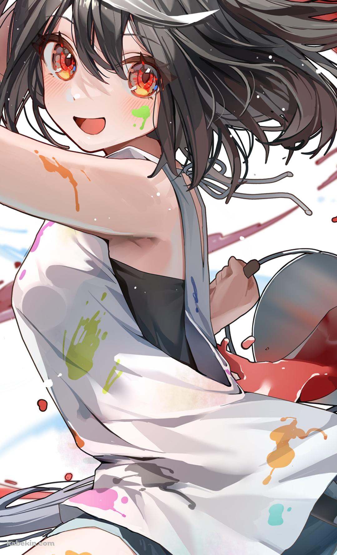 赤いペンキを撒き散らすキタサンブラック / ウマ娘プリティーダービーのAndroidの壁紙(1080px x 1776px) スマホ用