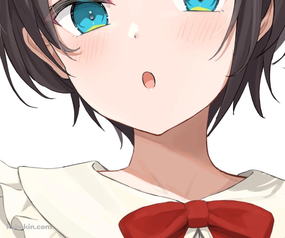 紺のベレー帽を被る大空スバル / ホロライブ / バーチャルYouTuber / VtuberのAndroidの壁紙(960px x 800px) スマホ用