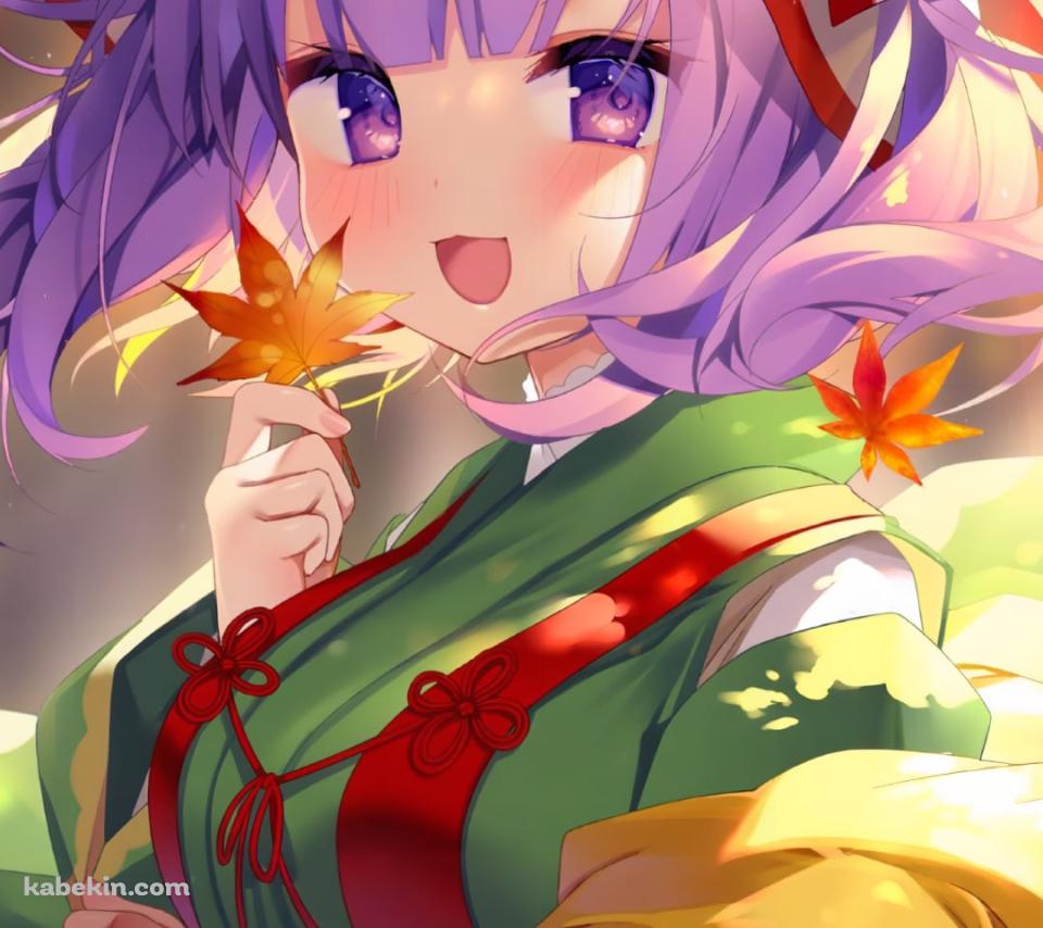 紅葉を持つ可愛い桜こまり / バーチャルYouTuberのAndroidの壁紙(960px x 854px) スマホ用