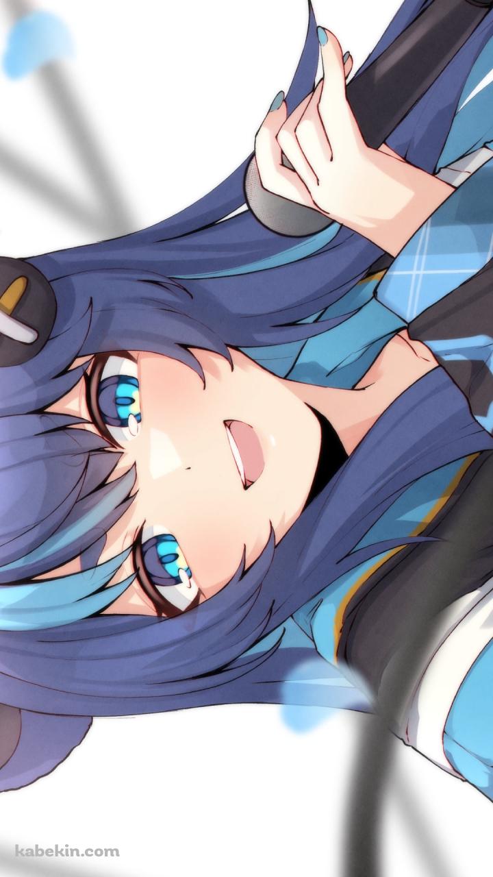 マイクを持つ藤倉ウルカ / バーチャルYouTuberのAndroidの壁紙(720px x 1280px) スマホ用