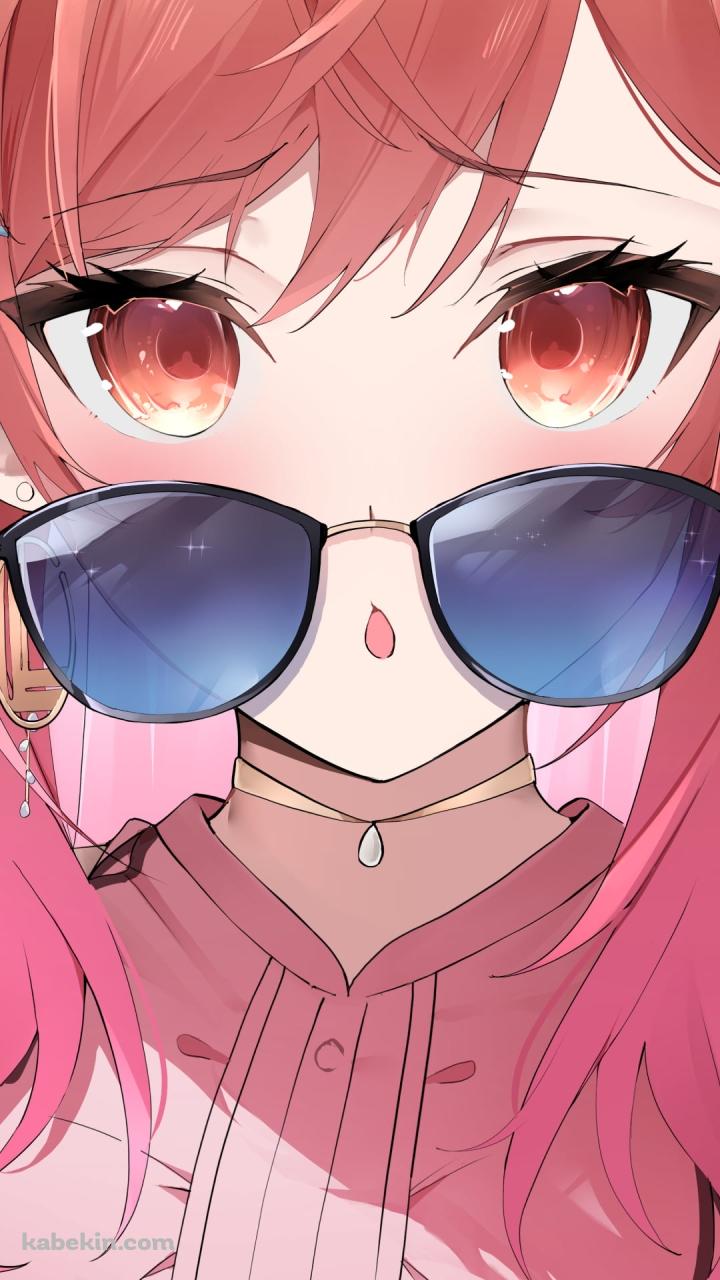 サングラスをずらす一条莉々華 / ホロライブ / バーチャルYouTuber / VtuberのAndroidの壁紙(720px x 1280px) スマホ用