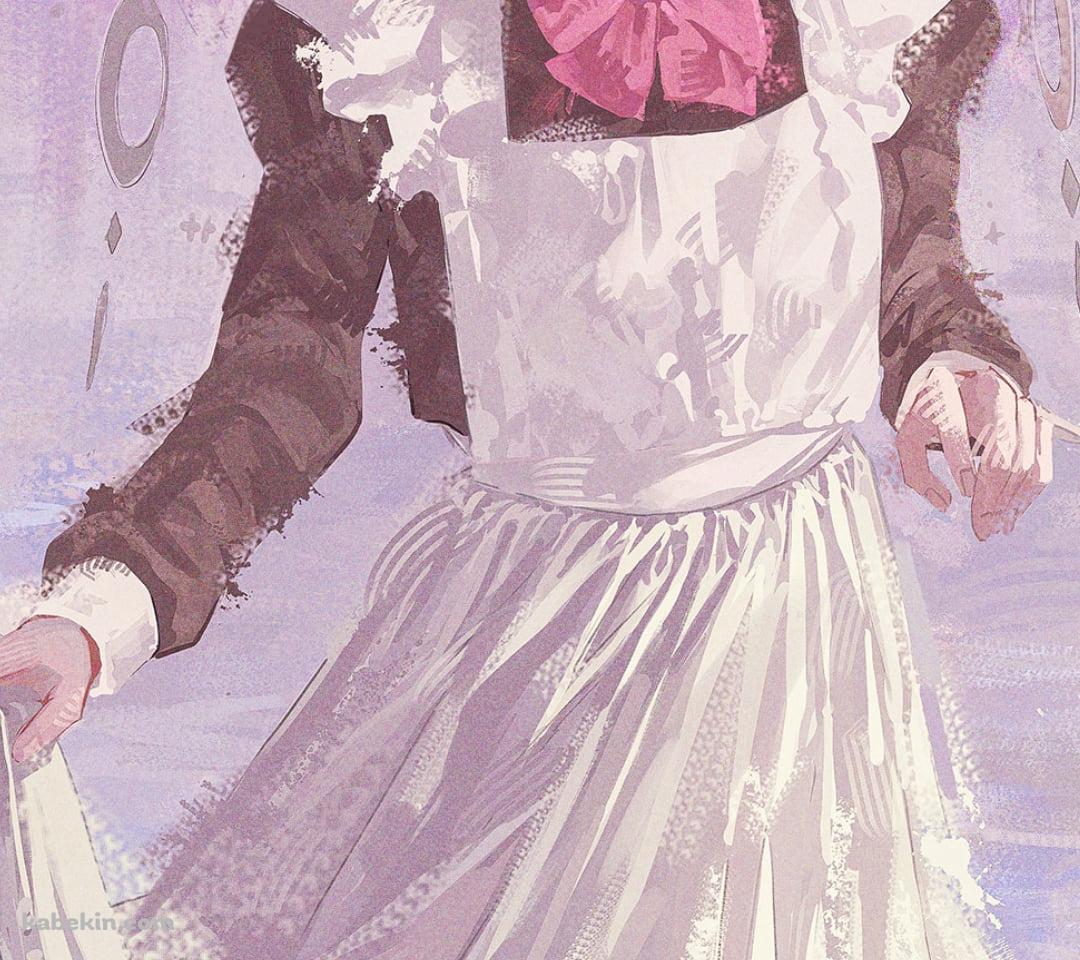 足を水で濡らすメイド姿の聖園ミカ / ブルーアーカイブのAndroidの壁紙(1080px x 960px) スマホ用