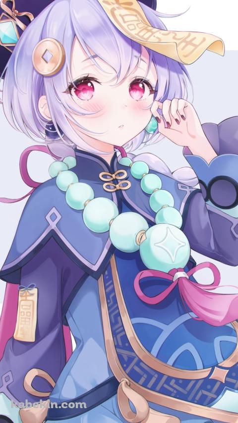 頬を赤らめた七七 / 原神のAndroidの壁紙(480px x 854px) スマホ用