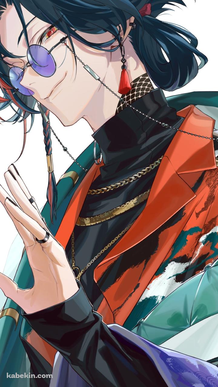 左手をかざし挨拶する魁星 / にじさんじ / バーチャルYouTuberのAndroidの壁紙(720px x 1280px) スマホ用