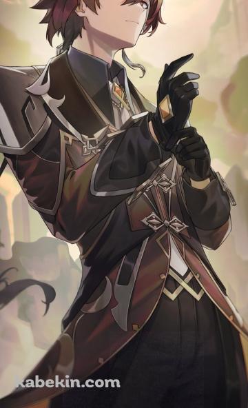 黒い手袋をはめるかっこいい鍾離 / 原神のAndroidの壁紙(360px x 592px) スマホ用